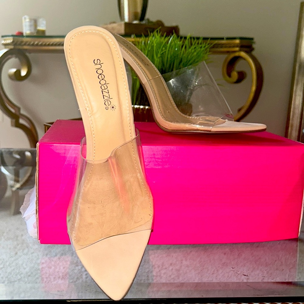 Shoe Dazzle Clear Heel